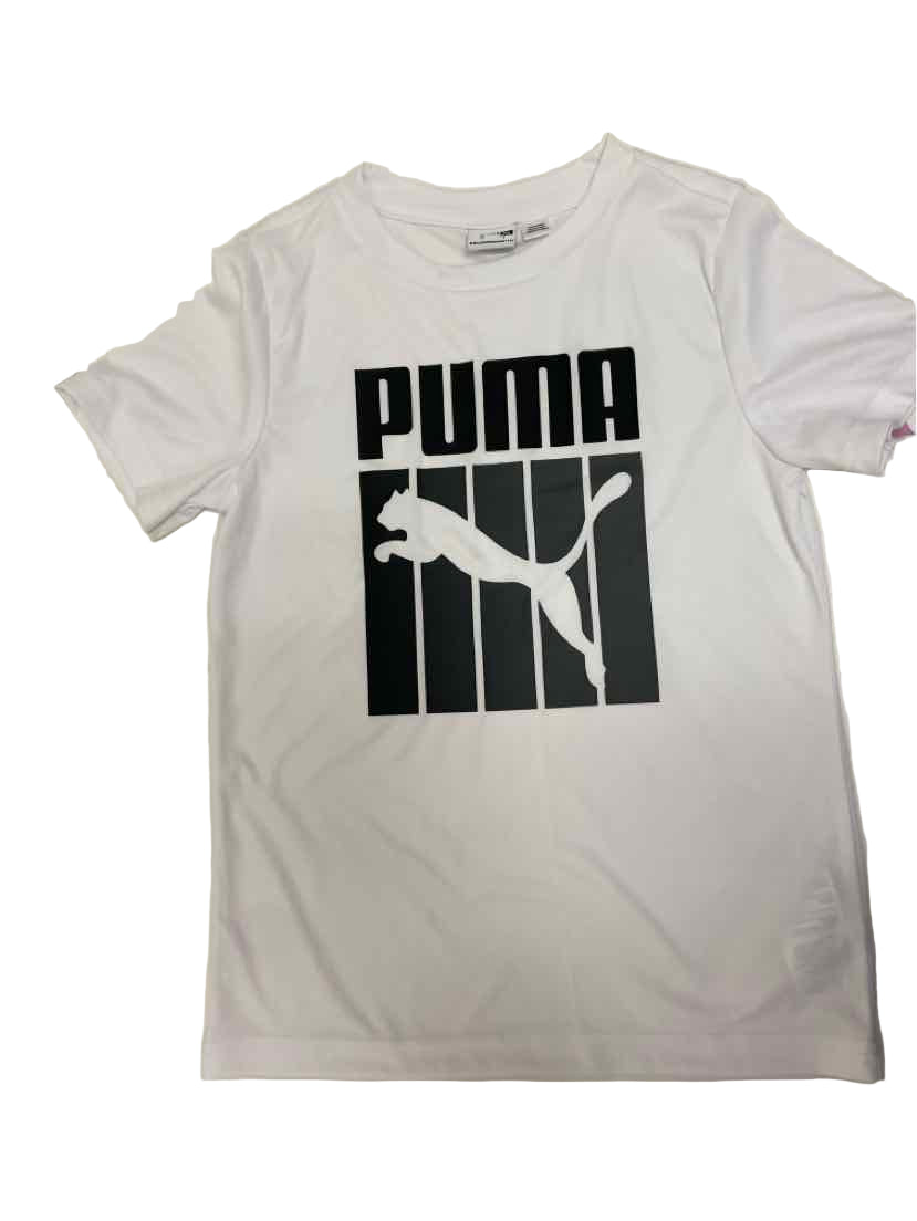 Puma (B) White Youth Size 7 AthleticTopSS