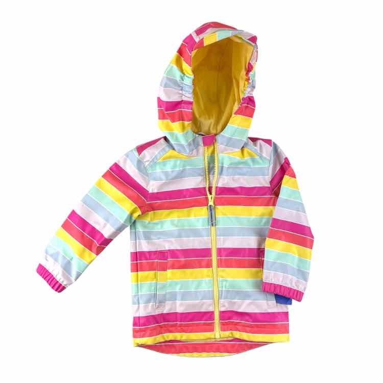 Cat and Jack (D) Stripe Toddler Size 2T Rain Coat