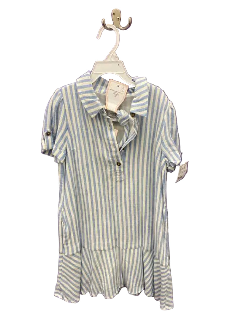 Cupcakes and Cashmere White Blue Youth Size 8 CasualDress