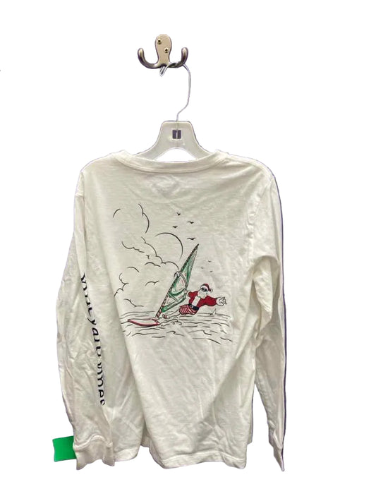 Vineyard Vines (A) White Youth Size 8 LSTop