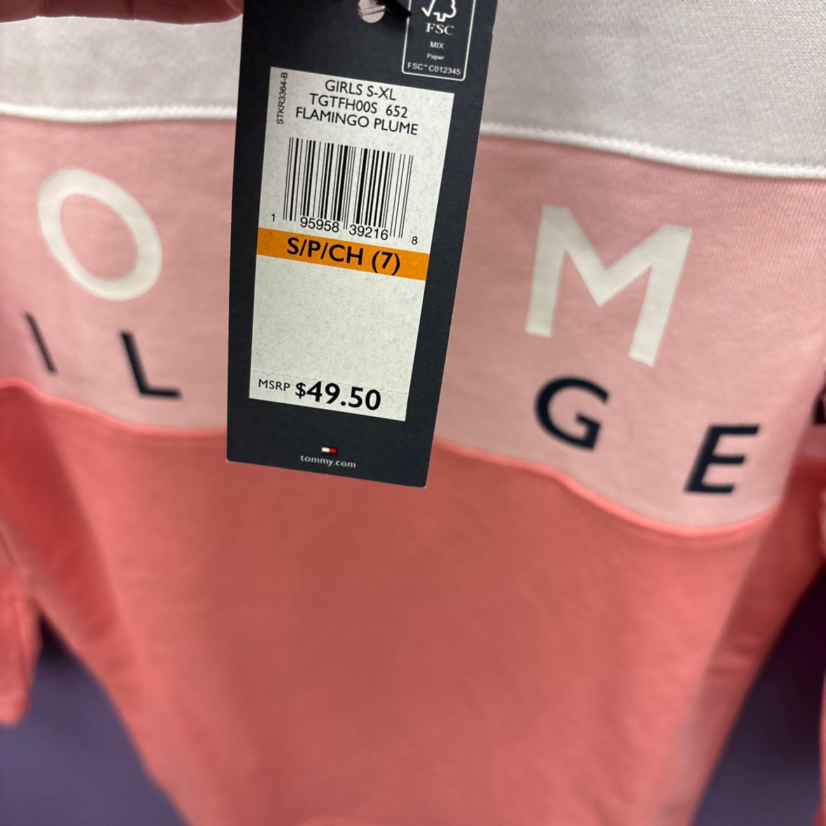 Tommy Hilfiger (B) Pink Youth Size 7 Casua lDress