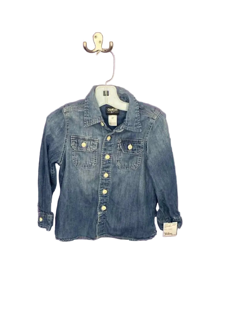 OshKosh BGosh Blue Toddler Size 4T ButtondownLS