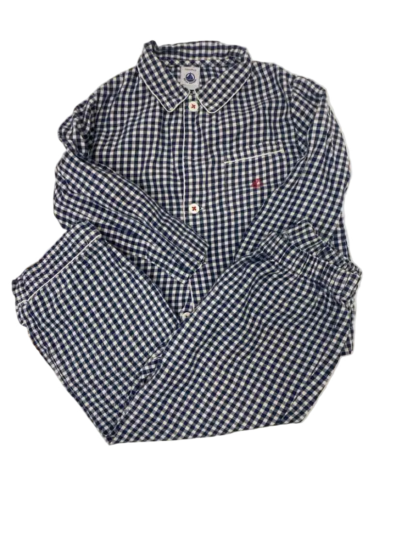 Petit Bateau Plaid Toddler Size 3T 2PCSleepwear