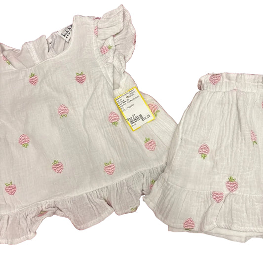 Nicole Miller (A) White Pink Toddler Size 3T 2PCCasual