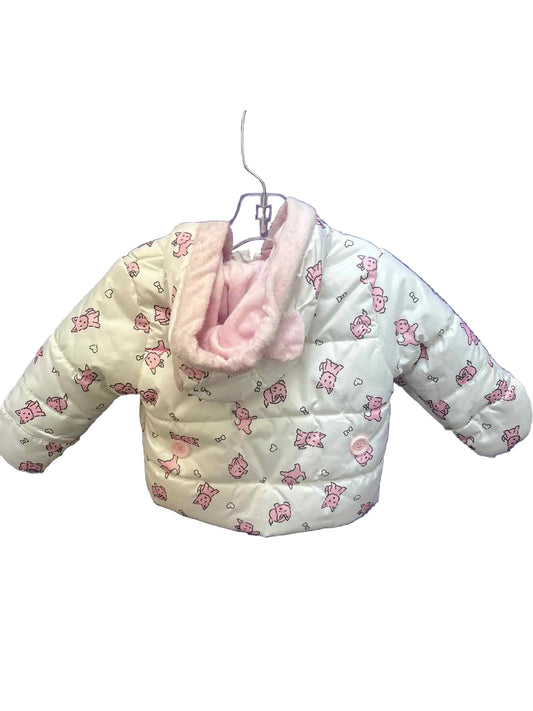 London Fog (C) White Pink Infant Size 6 MO Jacket Heavy