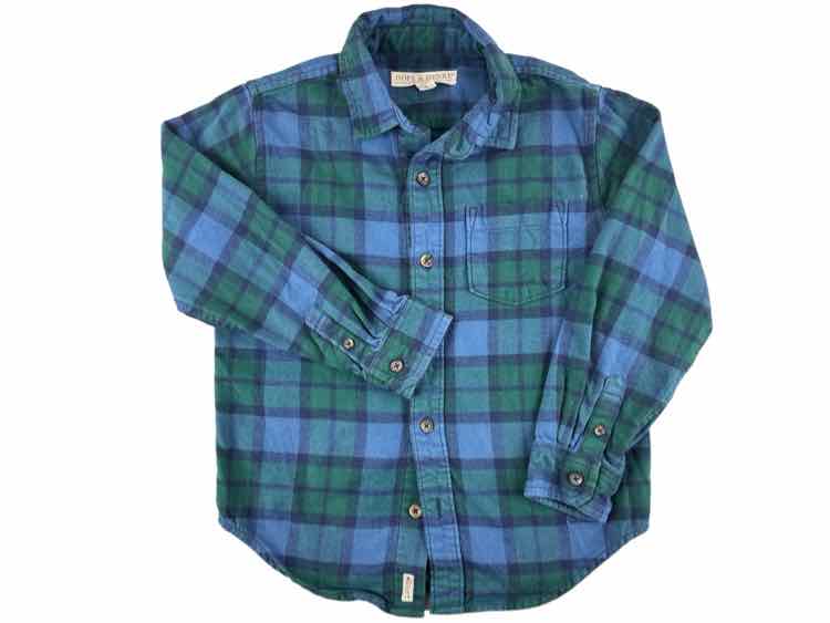 Hope & Henry (B) Blue Green Youth Size 6 ButtondownLS