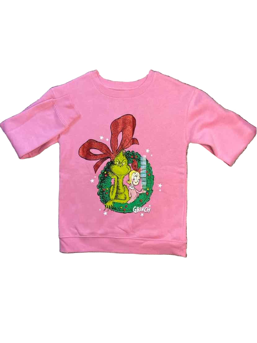 the grinch Pink Youth Size 10 Sweatshirt