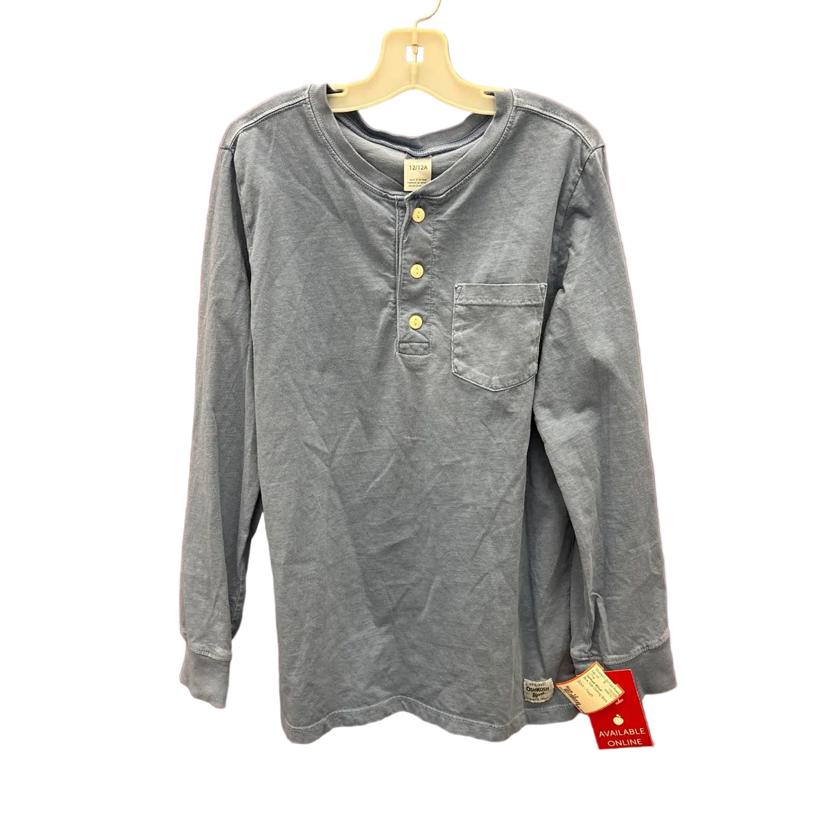 OshKosh BGosh Blue Youth Size 12 Long Sleeve Top
