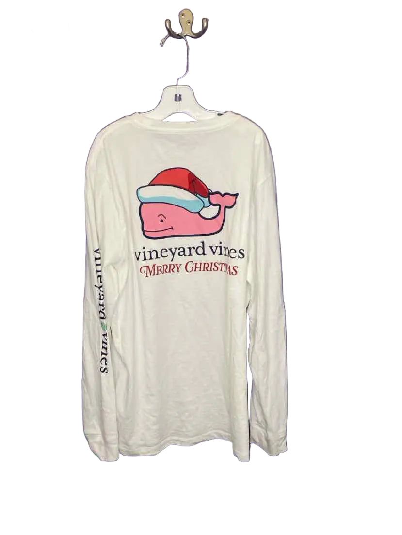 Vineyard Vines (A) White Youth Size 18 LSTop