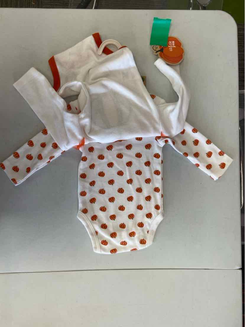 Chick Pea (B) Cream Orange Infant Size 3-6 MO 3PC Casual