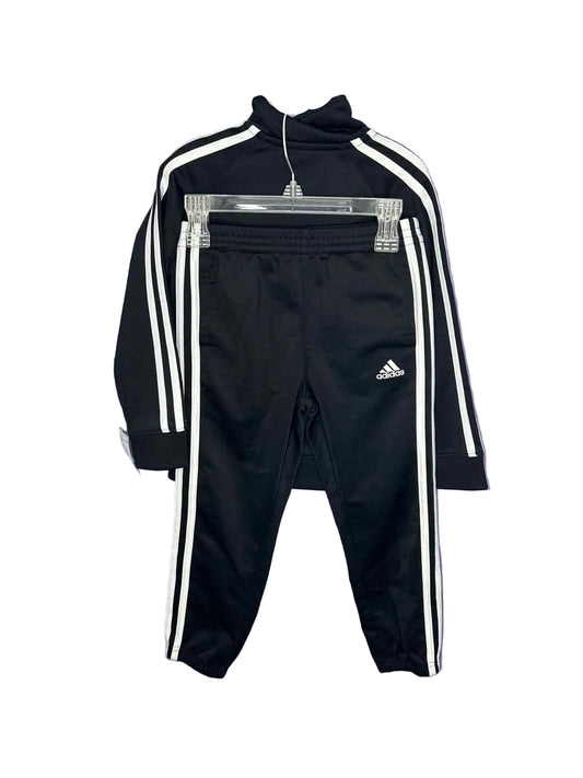Adidas (B) Black Toddler Size 5 2PCAthleticPantSuit
