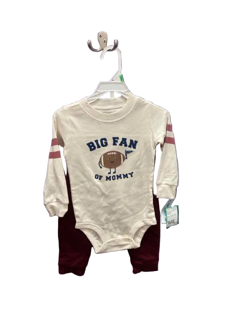 Carters (C) Cream Red Infant Size 18 MO 2PC Casual