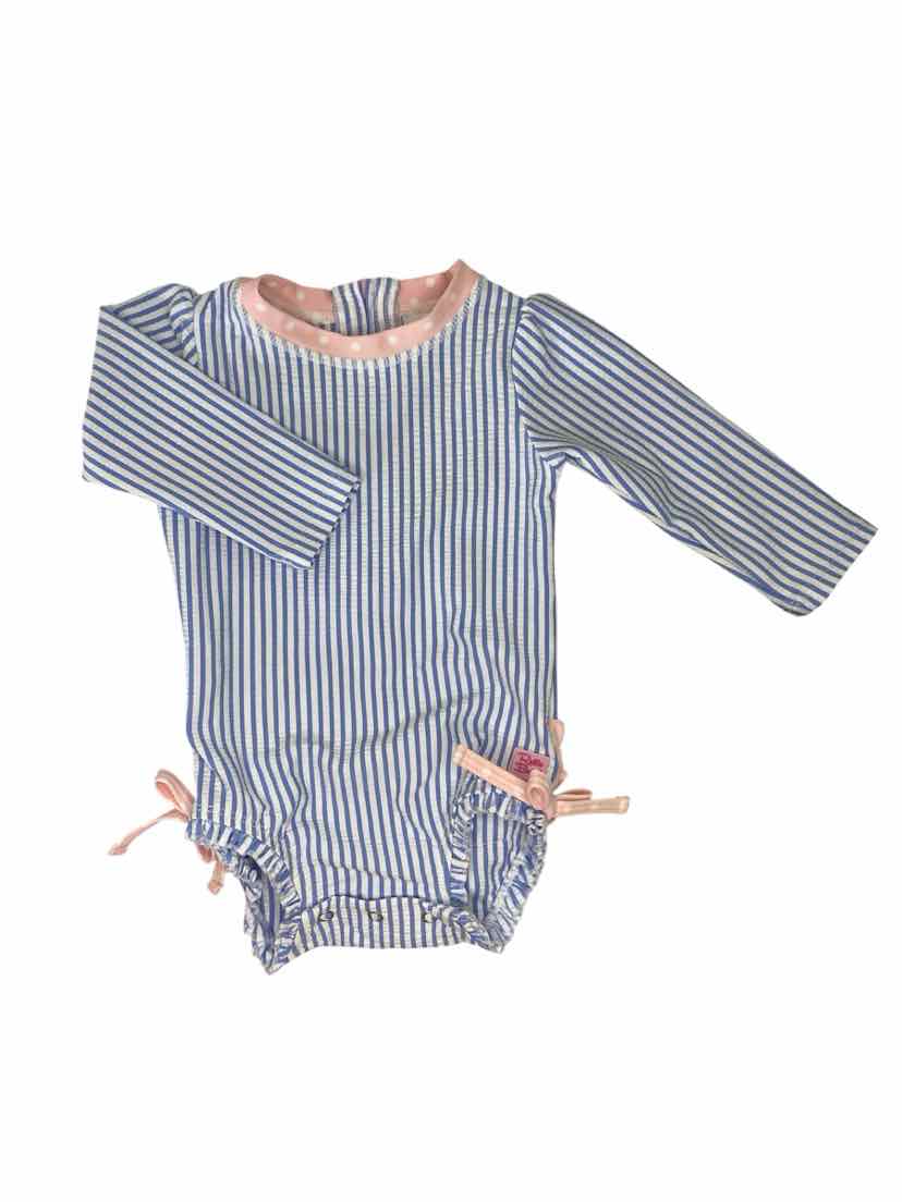 Ruffle Butts and Rugg (B) Stripe Infant Size 6-12 MO 1PCSwimwear