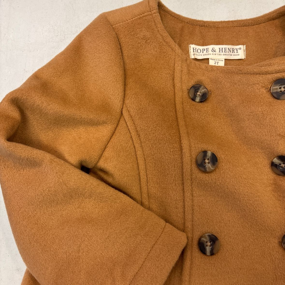 Hope & Henry (B) Brown Toddler Size 2T Dress Coat Heavy