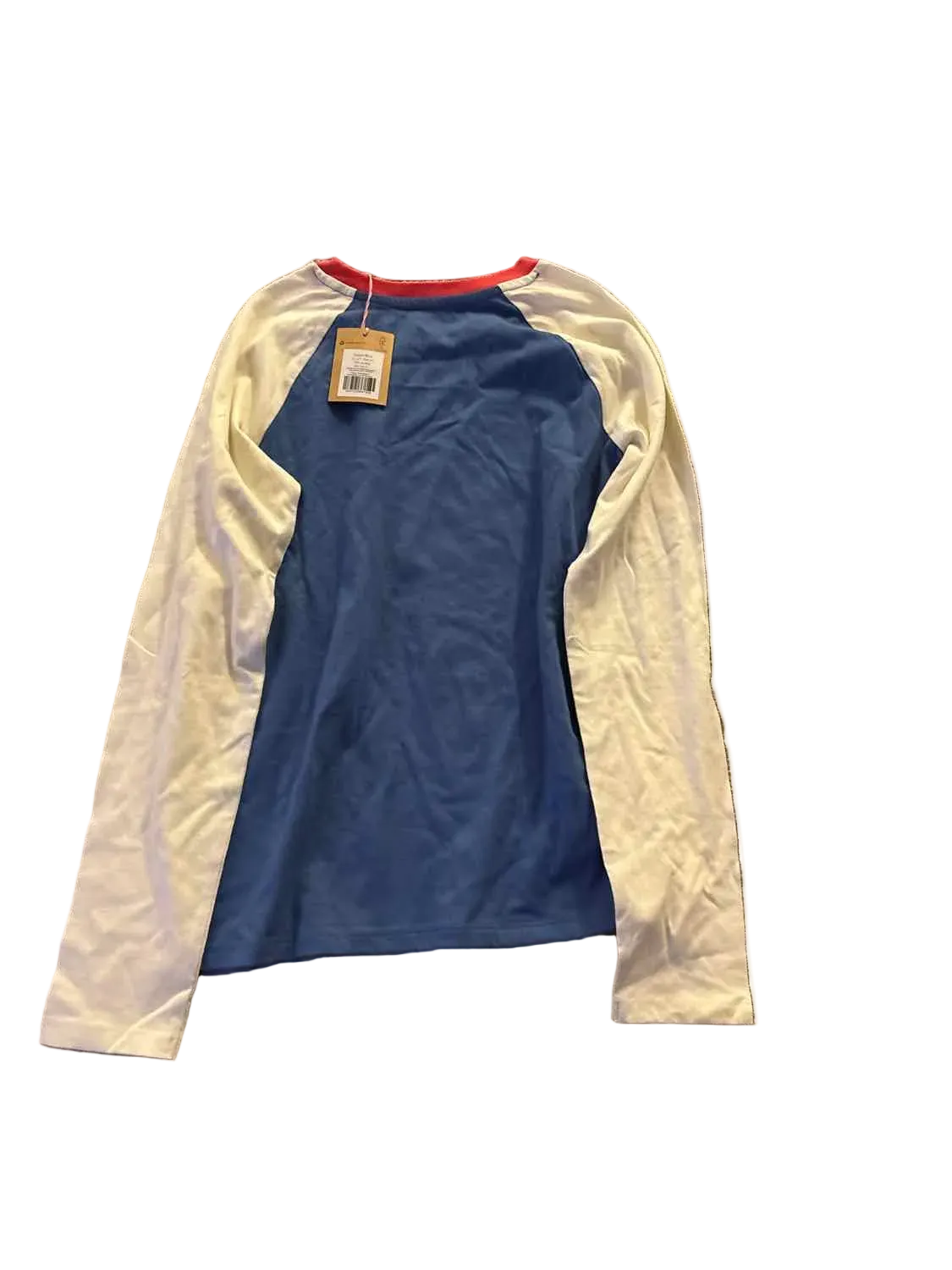 Mini Boden (A) White Blue Youth Size 12 LSTop