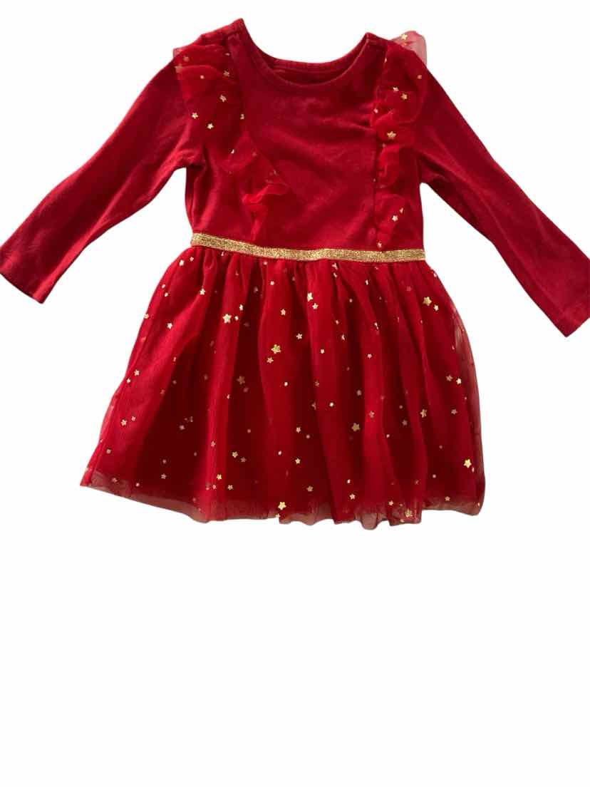 Cat and Jack (D) Red Toddler Size 2T CasualDress