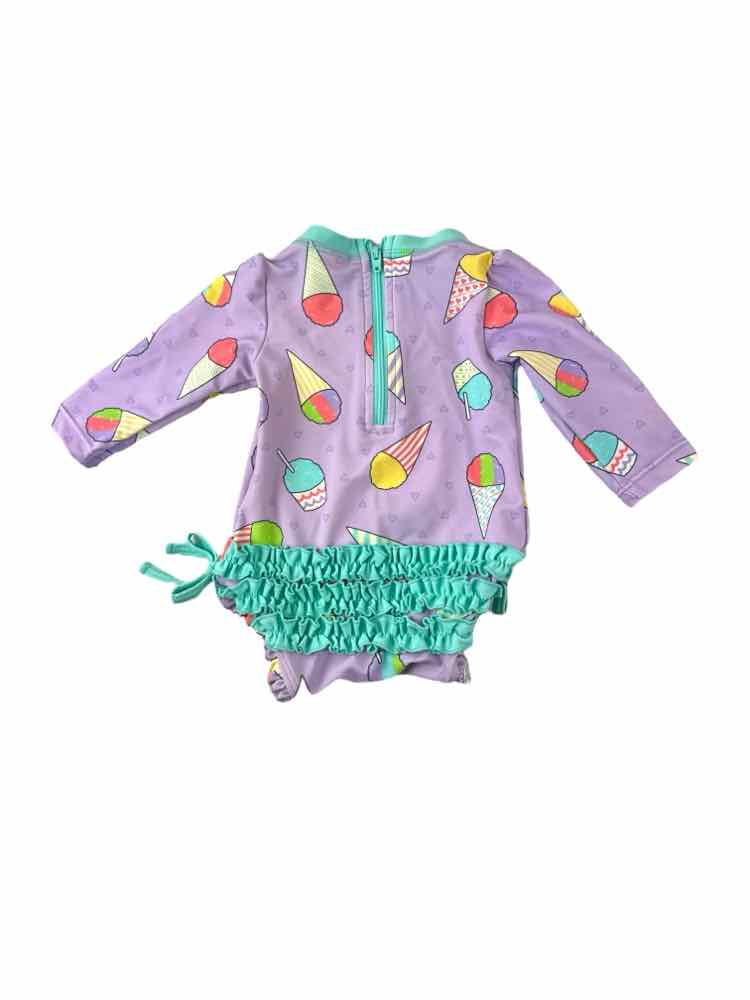 Ruffle Butts and Rugg (B) Purple Infant Size 3-6 MO 1PCSwimwear