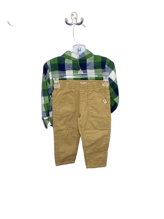 DKNY (A) Blue Green Tan Toddler Size 2T 2PCCasual
