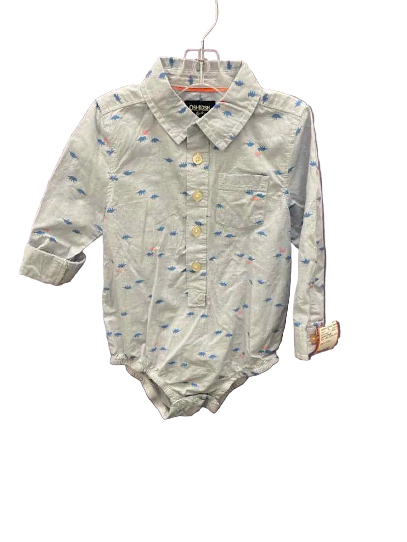 OshKosh BGosh Blue Infant Size 24 MO ButtondownLS