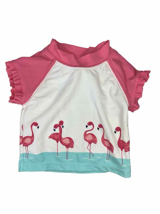 Janie and Jack (A) White Pink Infant Size 6-12 MO 2PCSwimwear