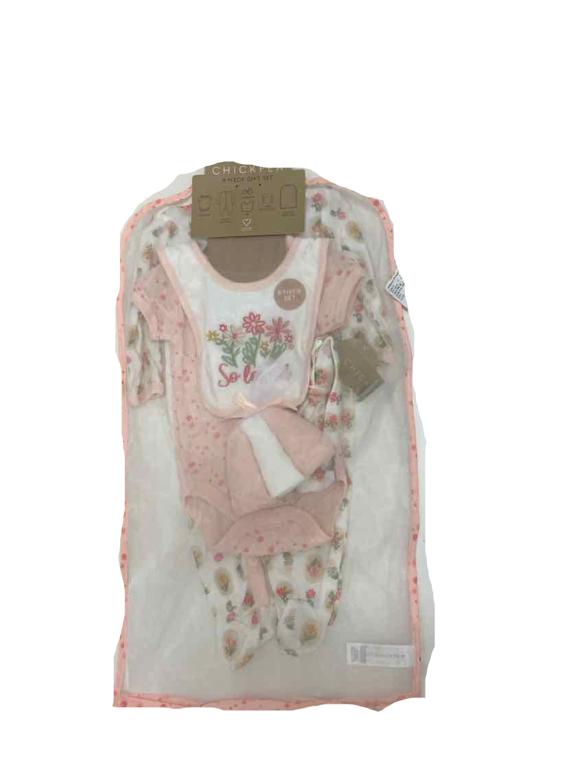 Chick Pea (B) White Pink Infant Size 3-6 MO 3PC Casual