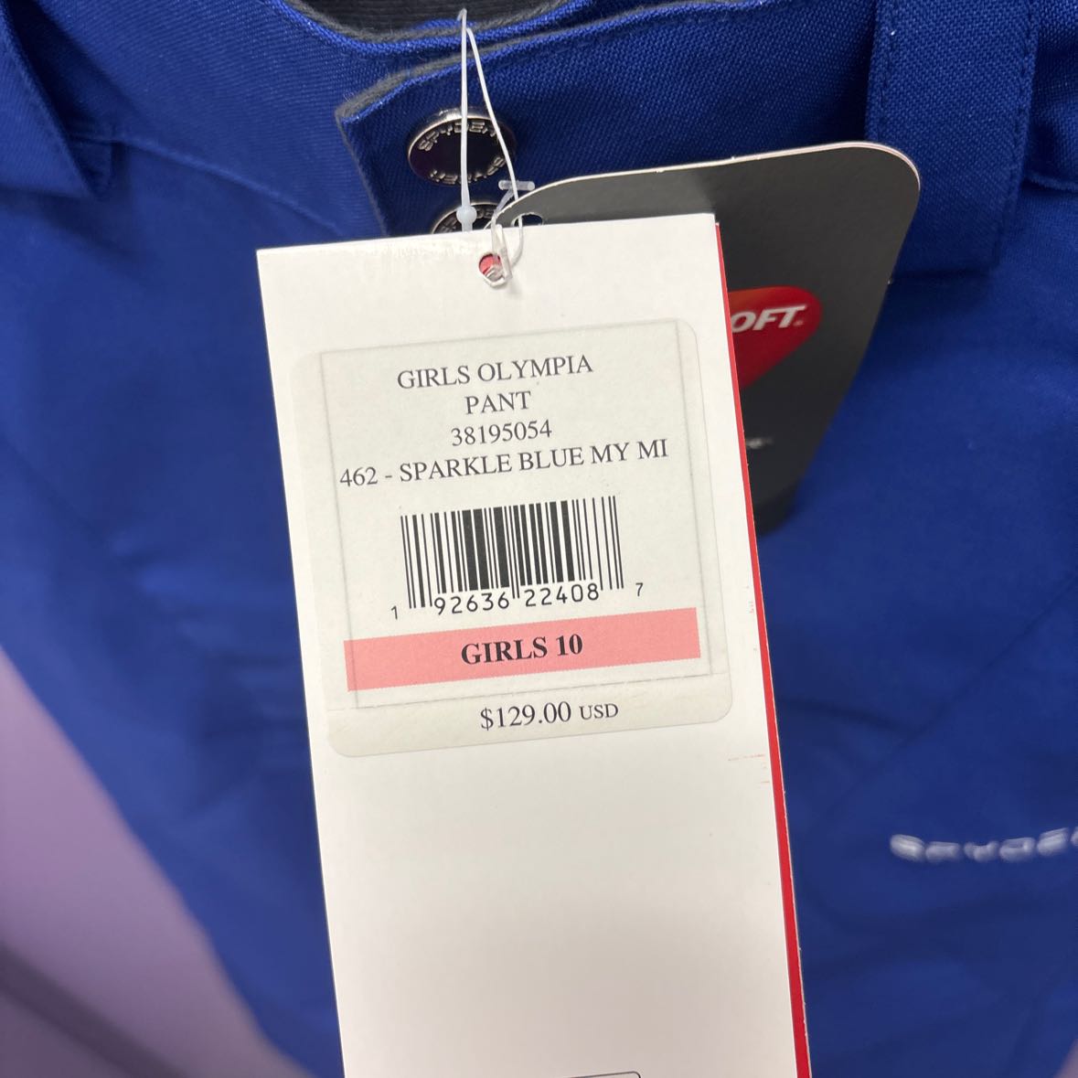 Spyder (A) Blue Youth Size 10 Snow Bibs Pants