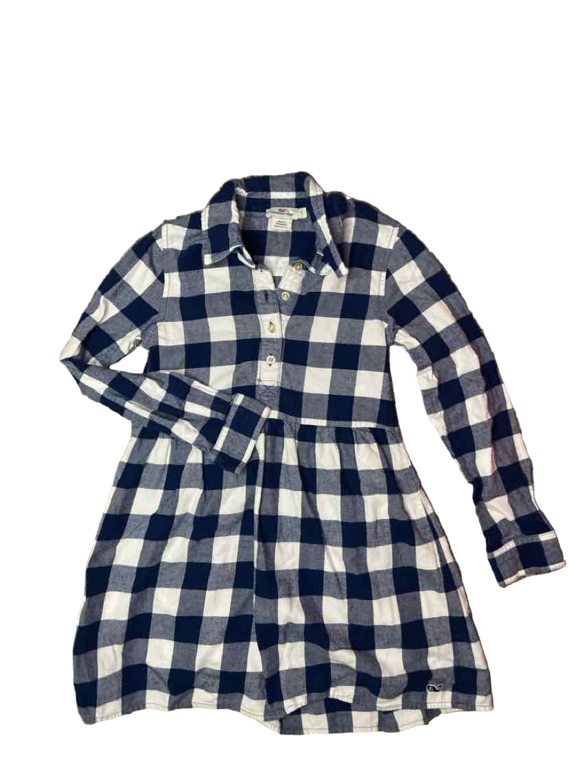 Vineyard Vines (A) White Blue Youth Size 7 CasualDress