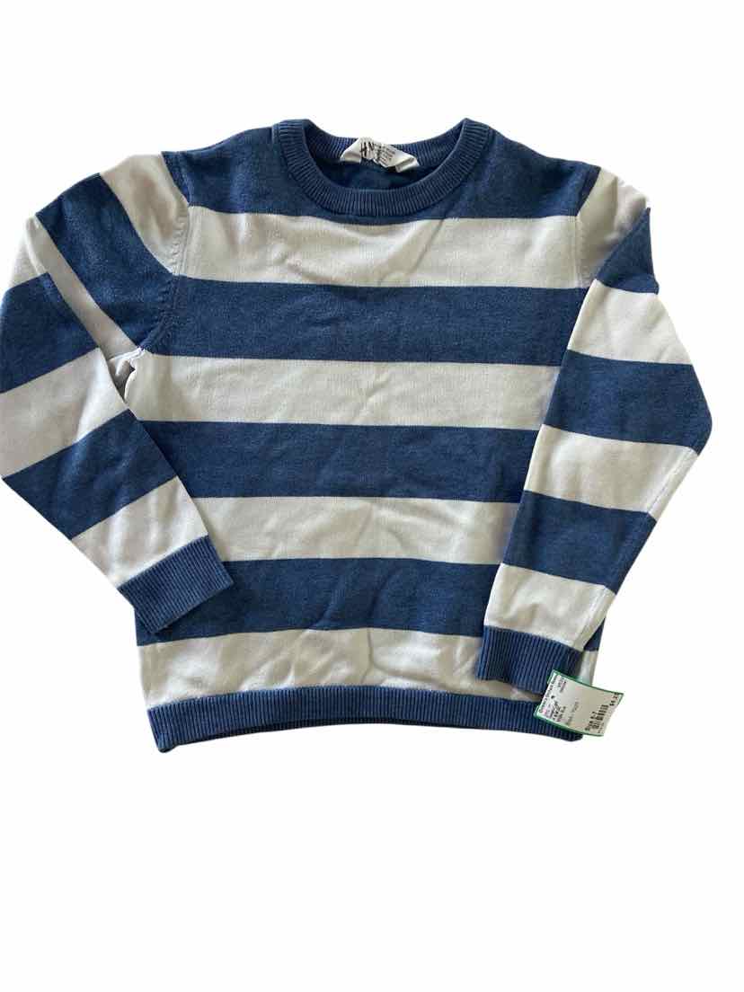 H & M (D) White Blue Youth Size 6-7 SweaterLight
