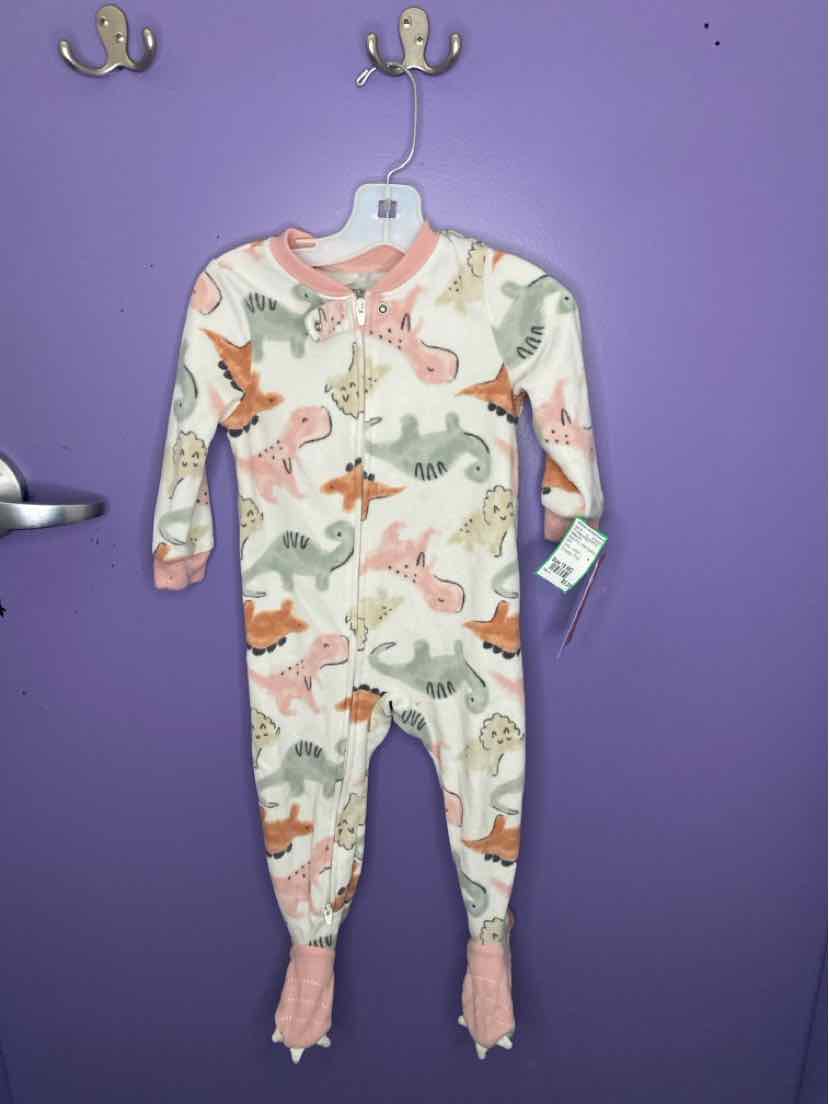 Carters (C) White Print Infant Size 18 MO 1PCSleepwear