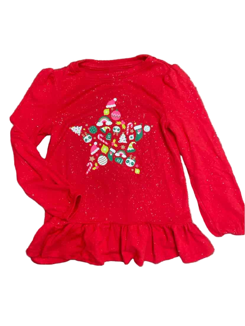 Cat and Jack (D) Christmas Toddler Size 5T LSTop