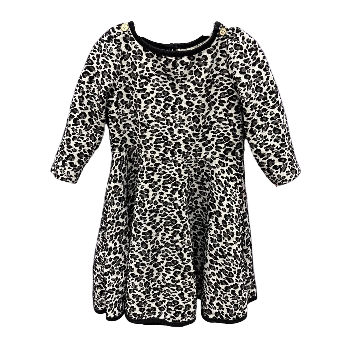 janie and jack black and white dress (A) Animal Print Toddler Size 5 PartyDress – Children's Orchard Rowley size:24W Straight hemline Audrey Black Puff Sleeve Color:Black Iris