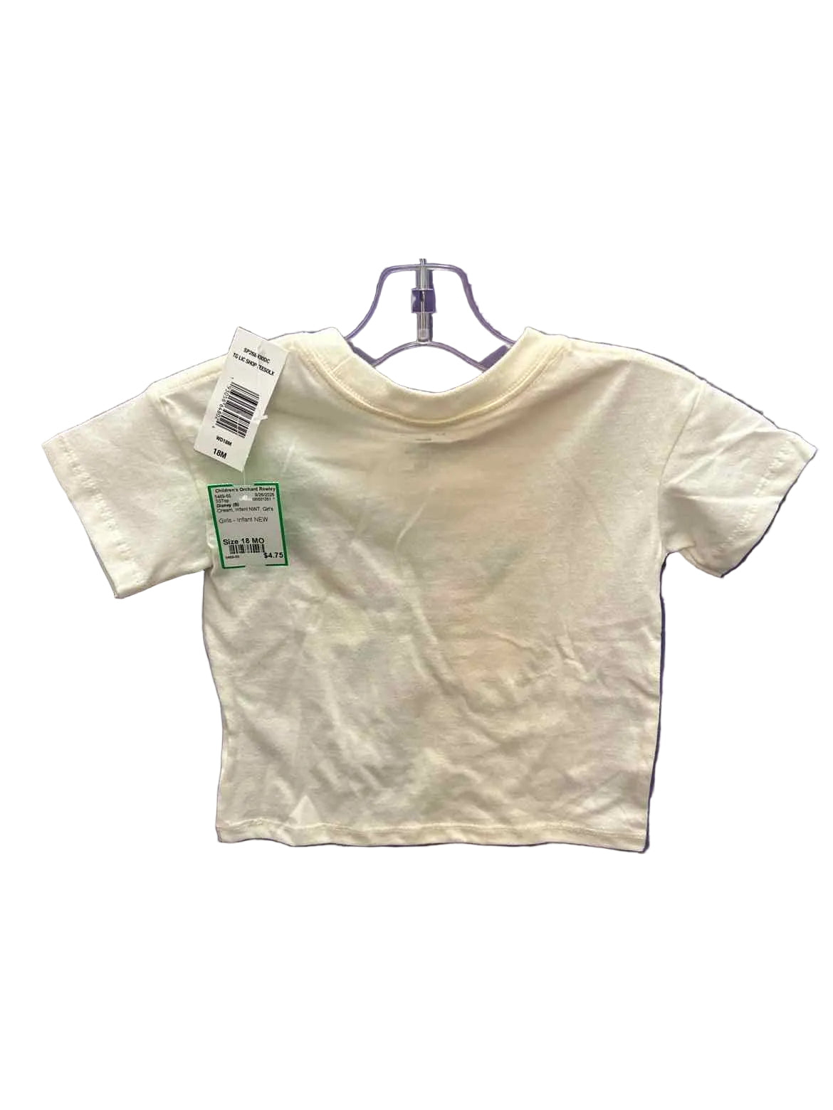 Disney (B) Cream Infant Size 18 MO SSTop