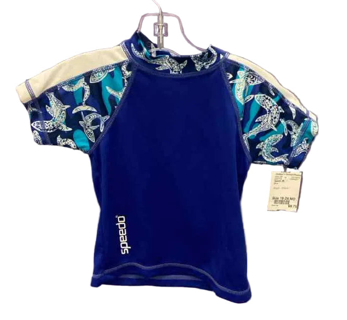 Speedo (B) Blue Infant Size 18-24 MO Swim Top
