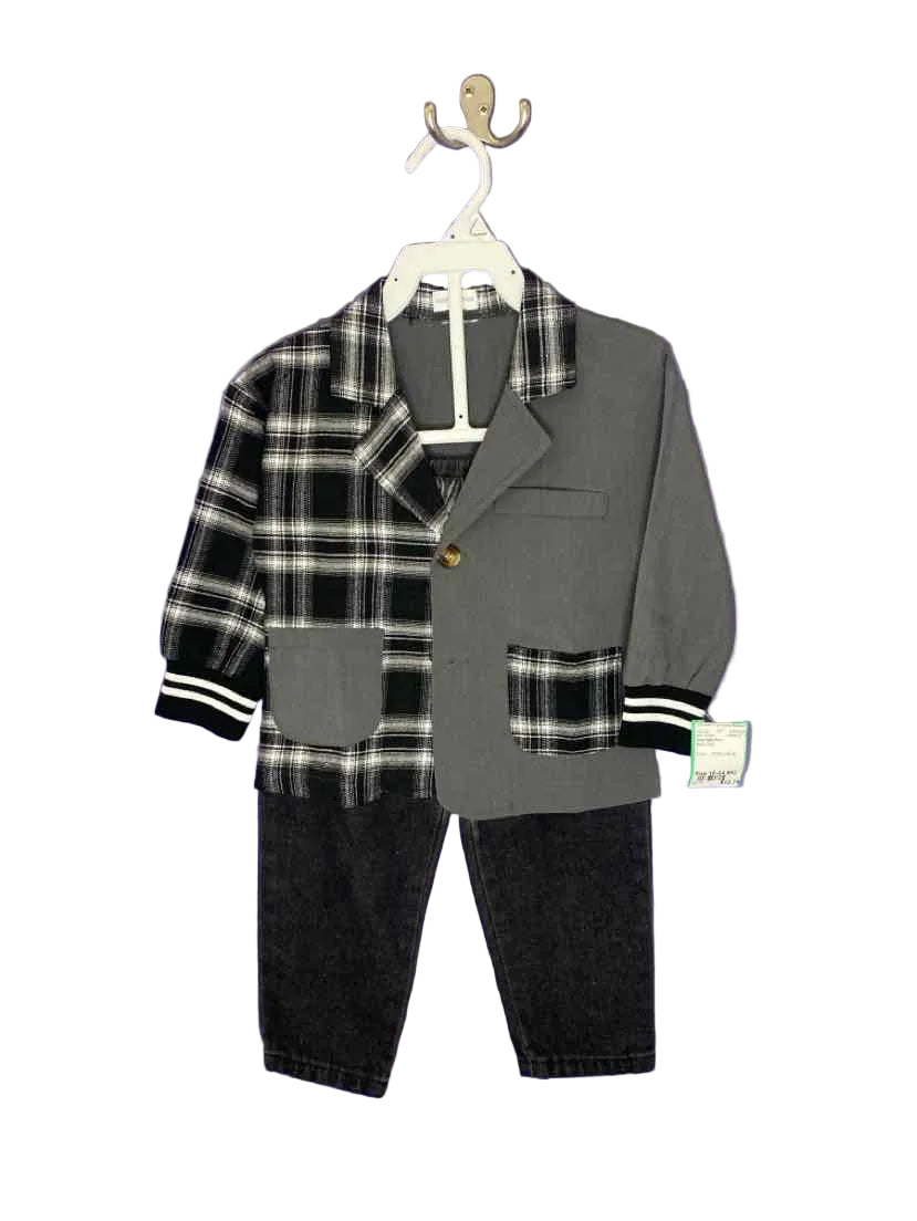 shop baby four Black Gray Infant Size 18-24 MO 2PC Dressy