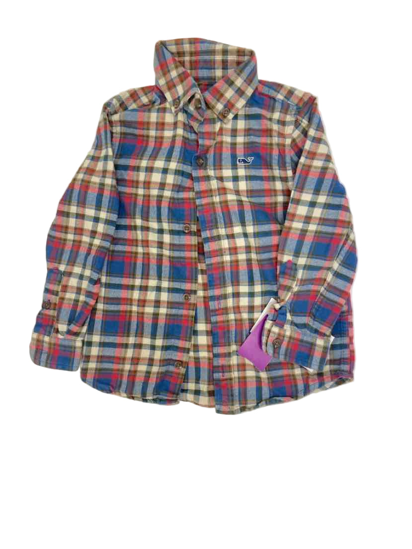 Vineyard Vines (A) Plaid Toddler Size 3T ButtondownLS