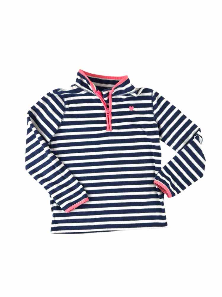 OshKosh BGosh White Blue Youth Size 8 Fleece