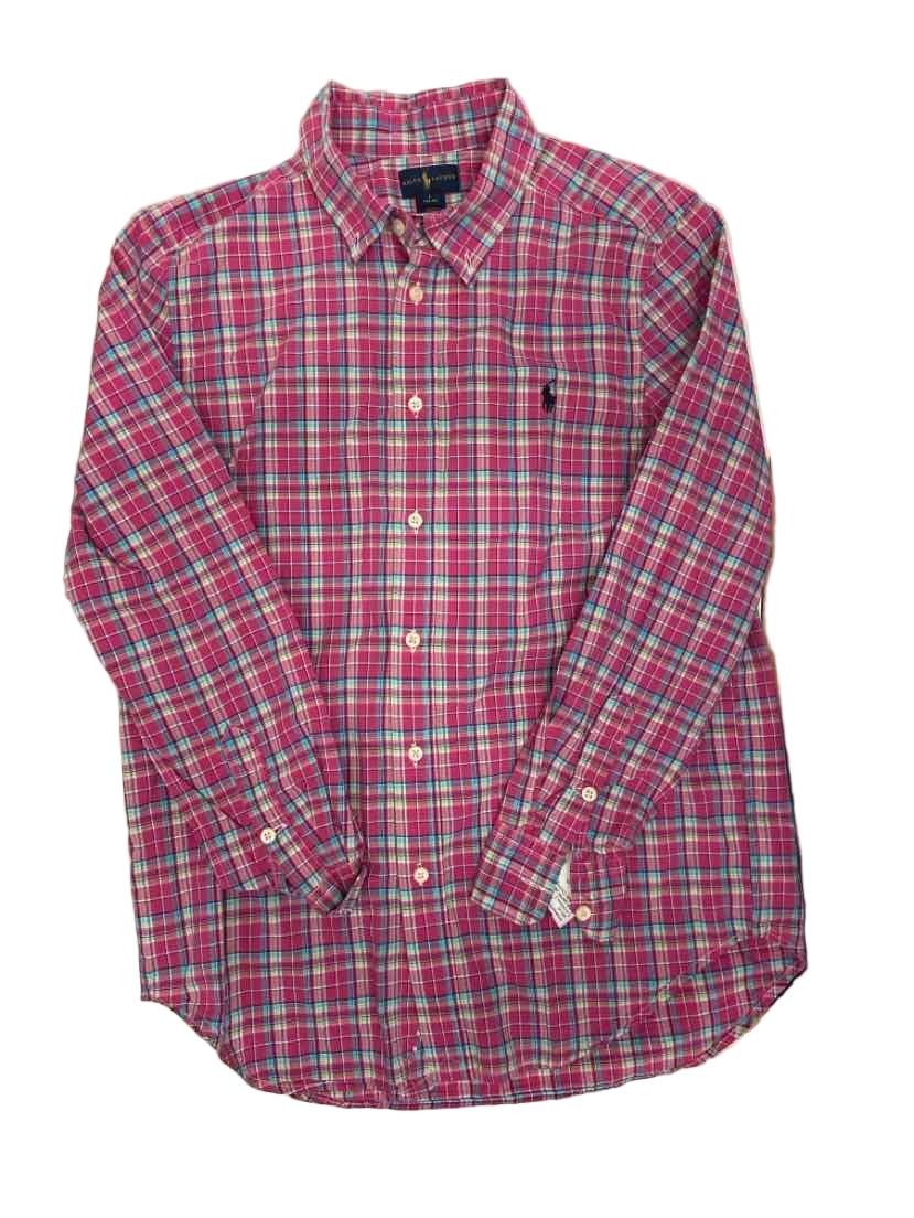 Ralph Lauren (A) Pink Youth Size 14 ButtondownLS