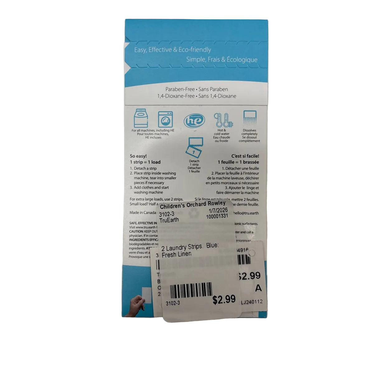 TruEarth Fresh Linen Laundry Detergent Eco Strips
