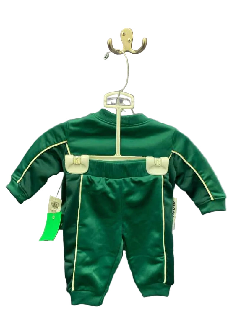 Old Navy (C) Green Infant Size 0-3 MO 2PC Athletic Pant Suit