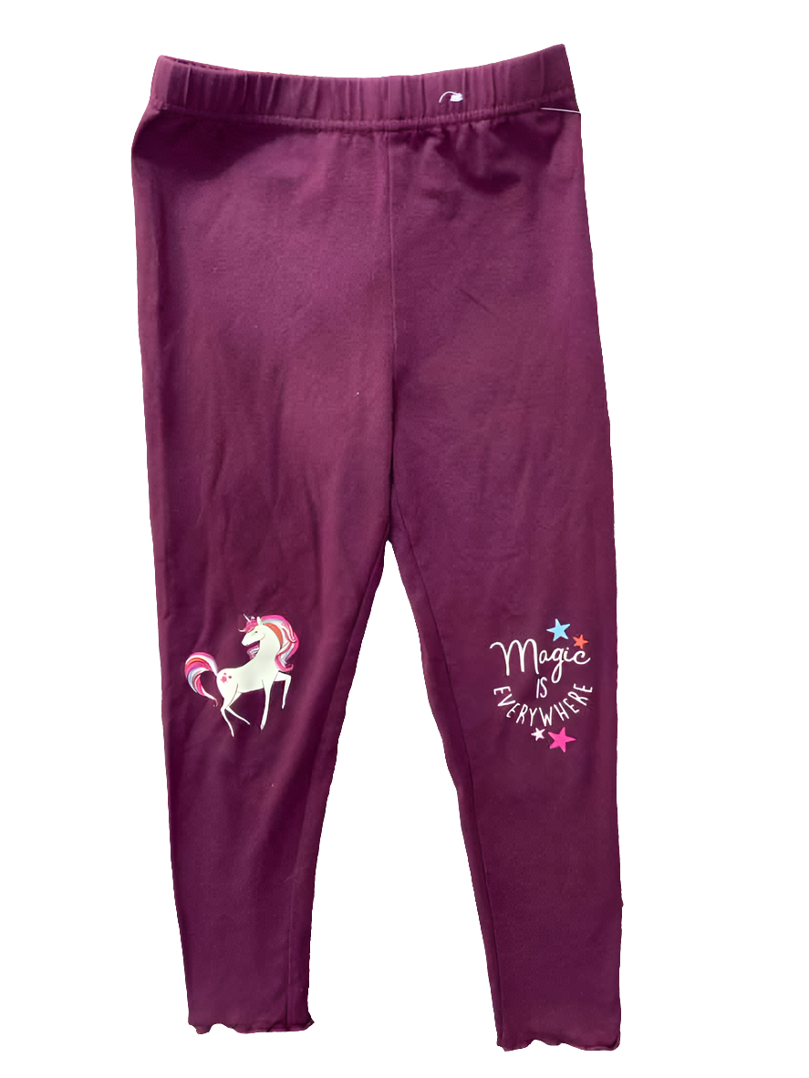 365 Kids by Garanimals (E) Maroon Youth Size 7 BasicLeggings