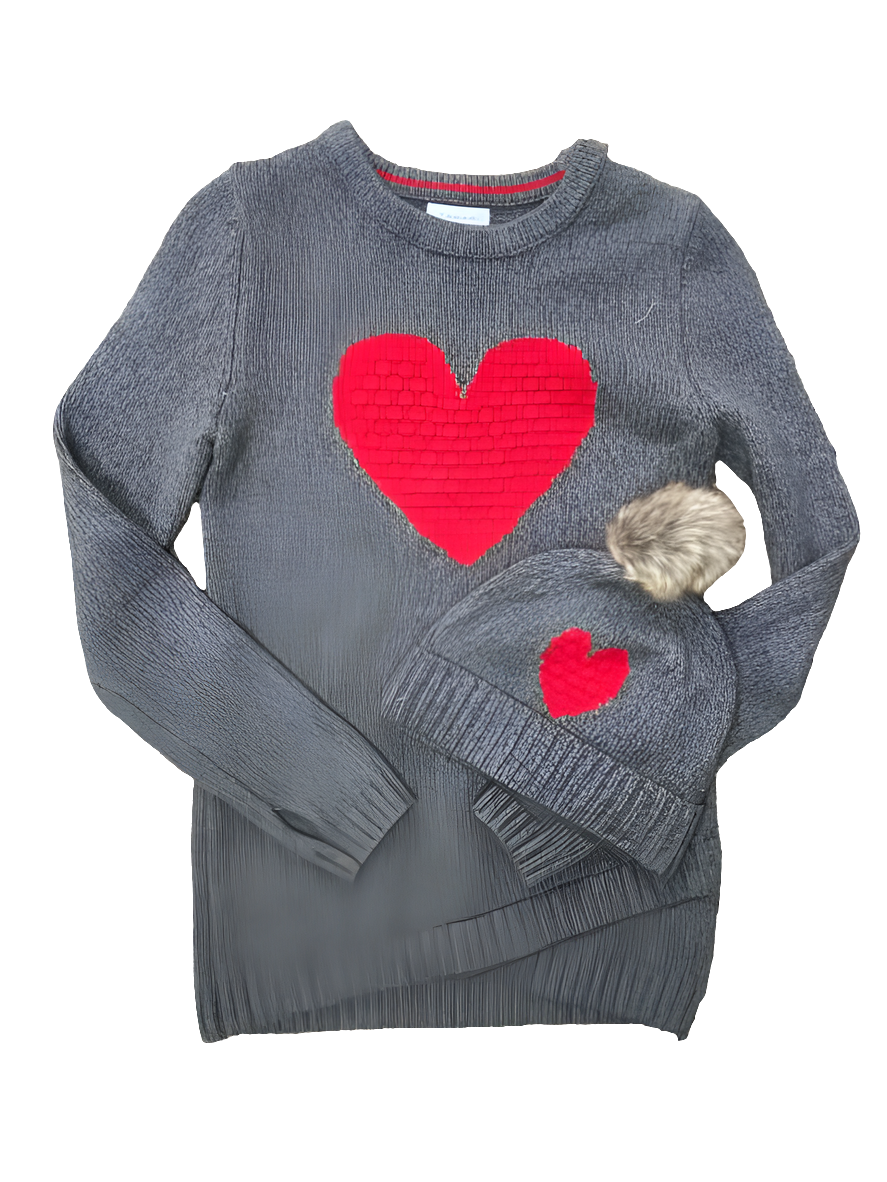 Tahari (C) Red Gray Youth Size 7-8 2PCCasual