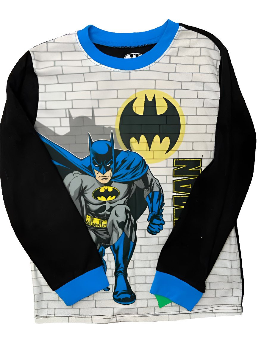 Batman Black Gray Youth Size 10-12 2PCSleepwear