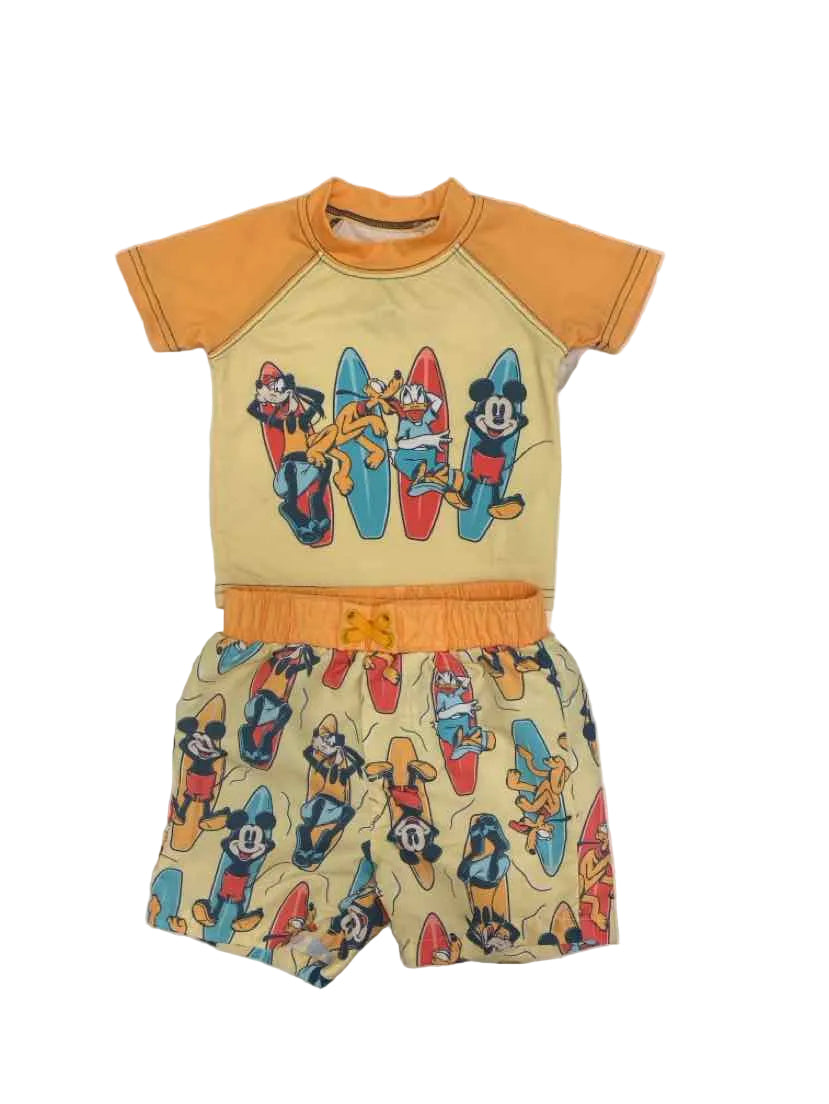 Disney (B) Yellow Infant Size 12 MO 2PCSwimwear