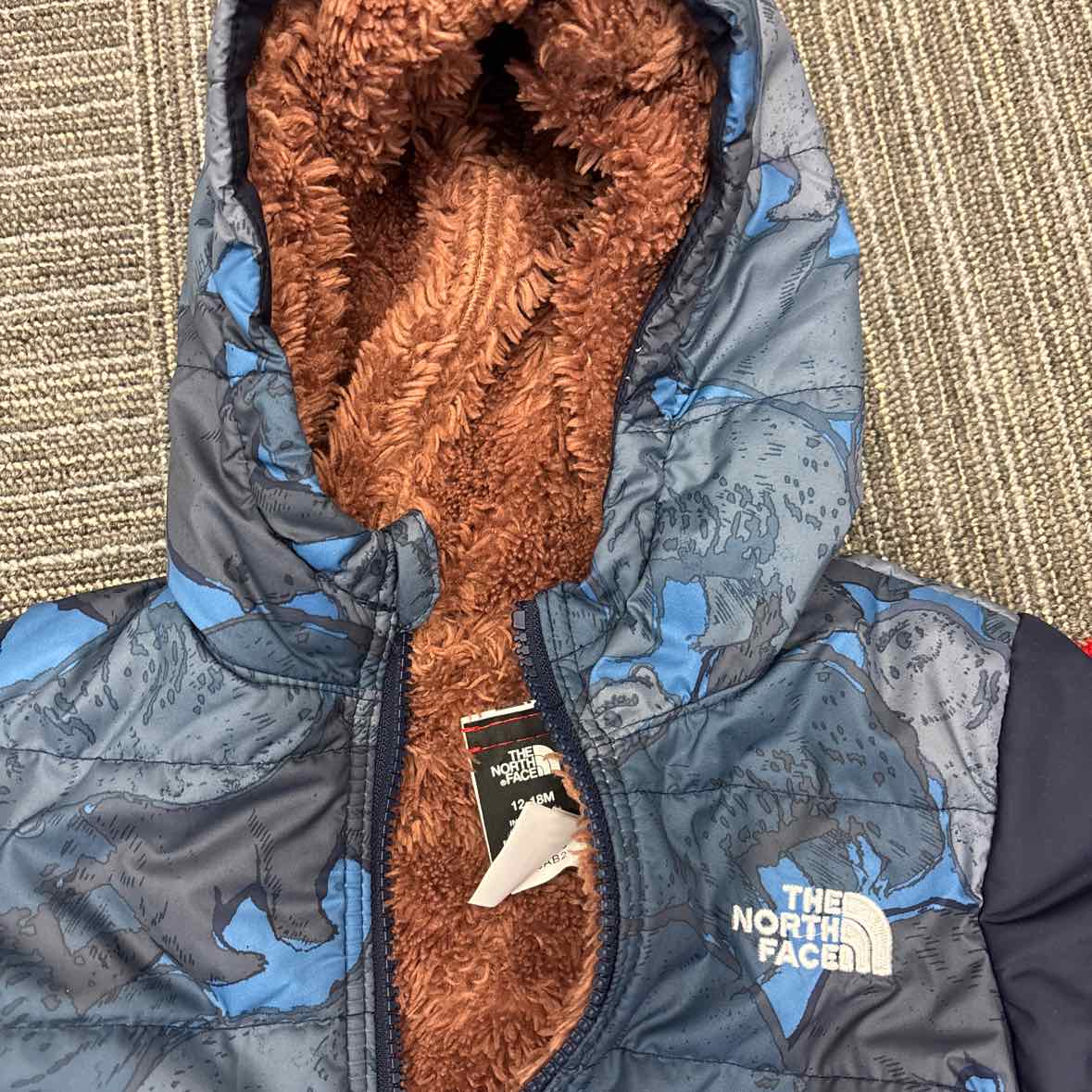 North Face (AA) Blue Gray Infant Size 12 MO Jacket Heavy