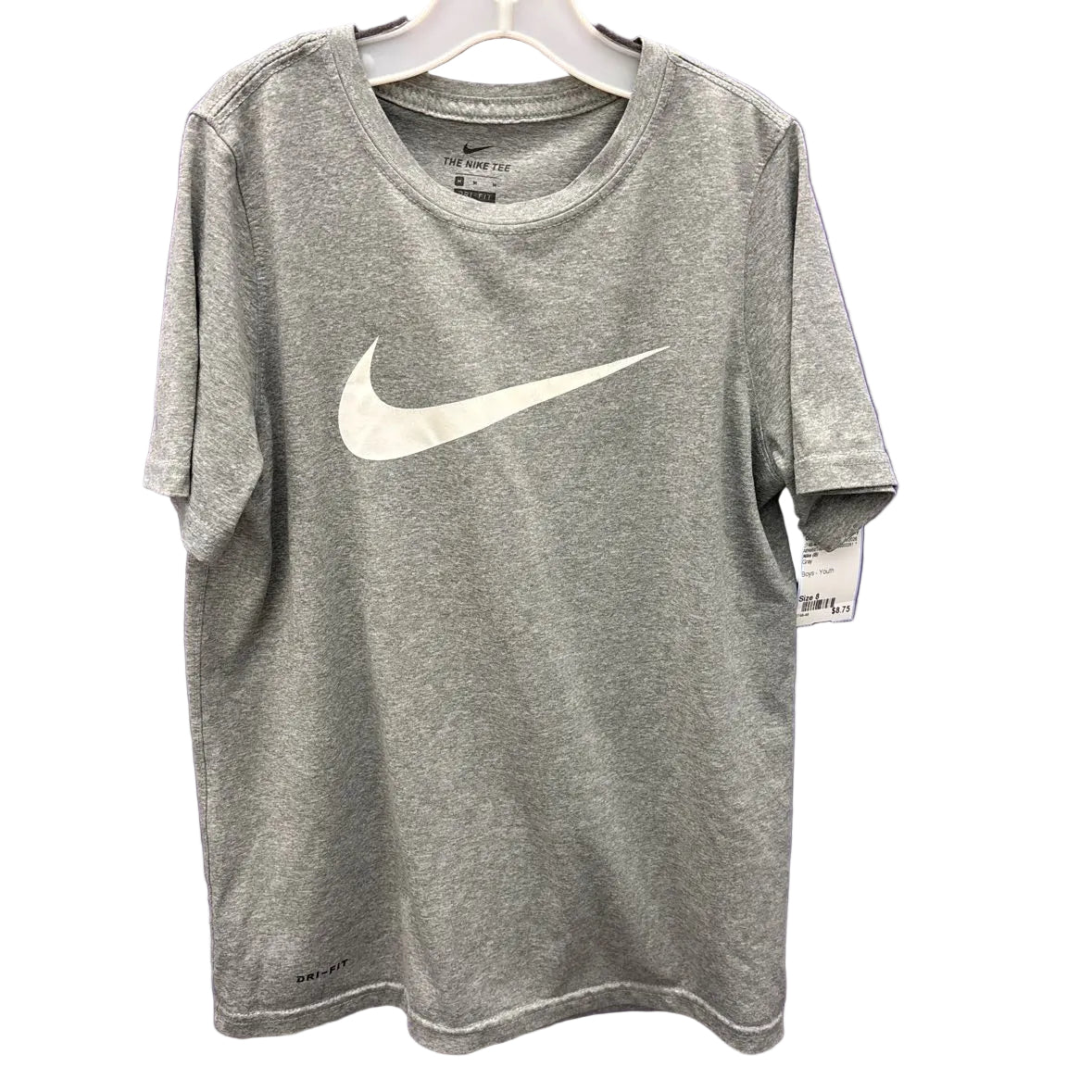 Nike (B) Gray Youth Size 8 Athletic Short Sleeve Shirt