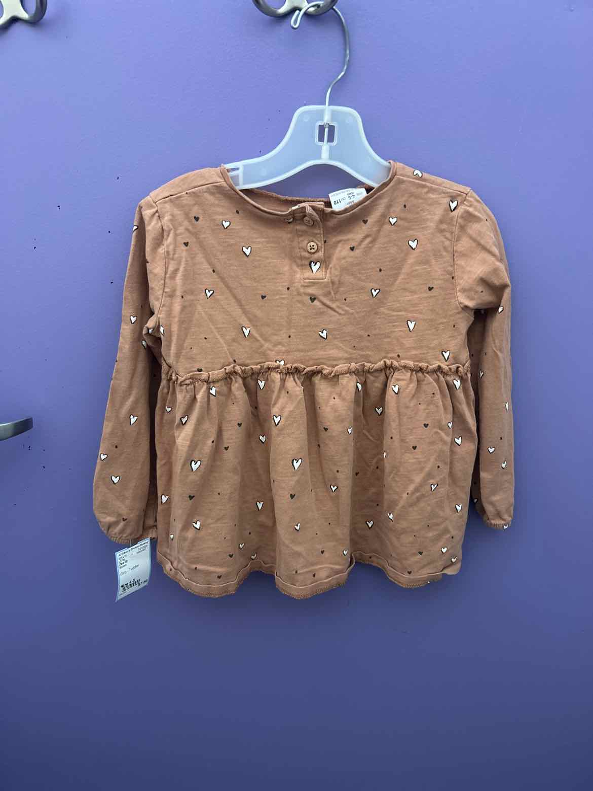 Zara (B) Brown Toddler Size 4-5 LSTop