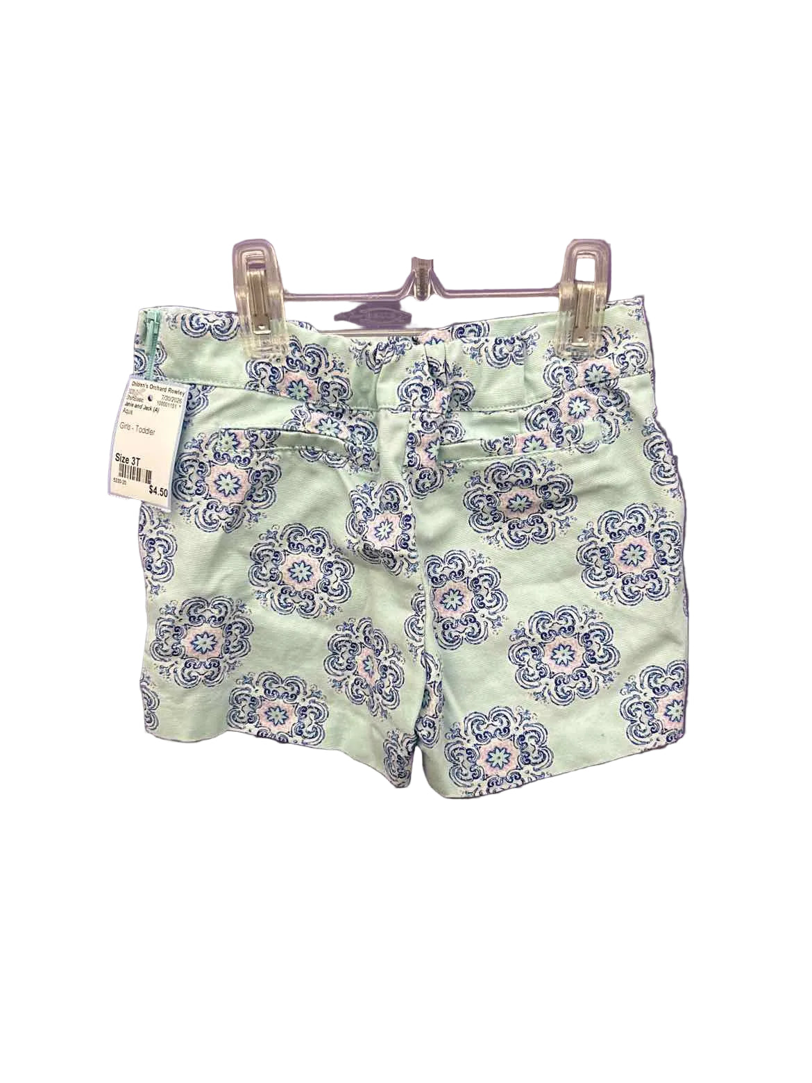 Janie and Jack (A) Aqua Toddler Size 3T ShortBasic