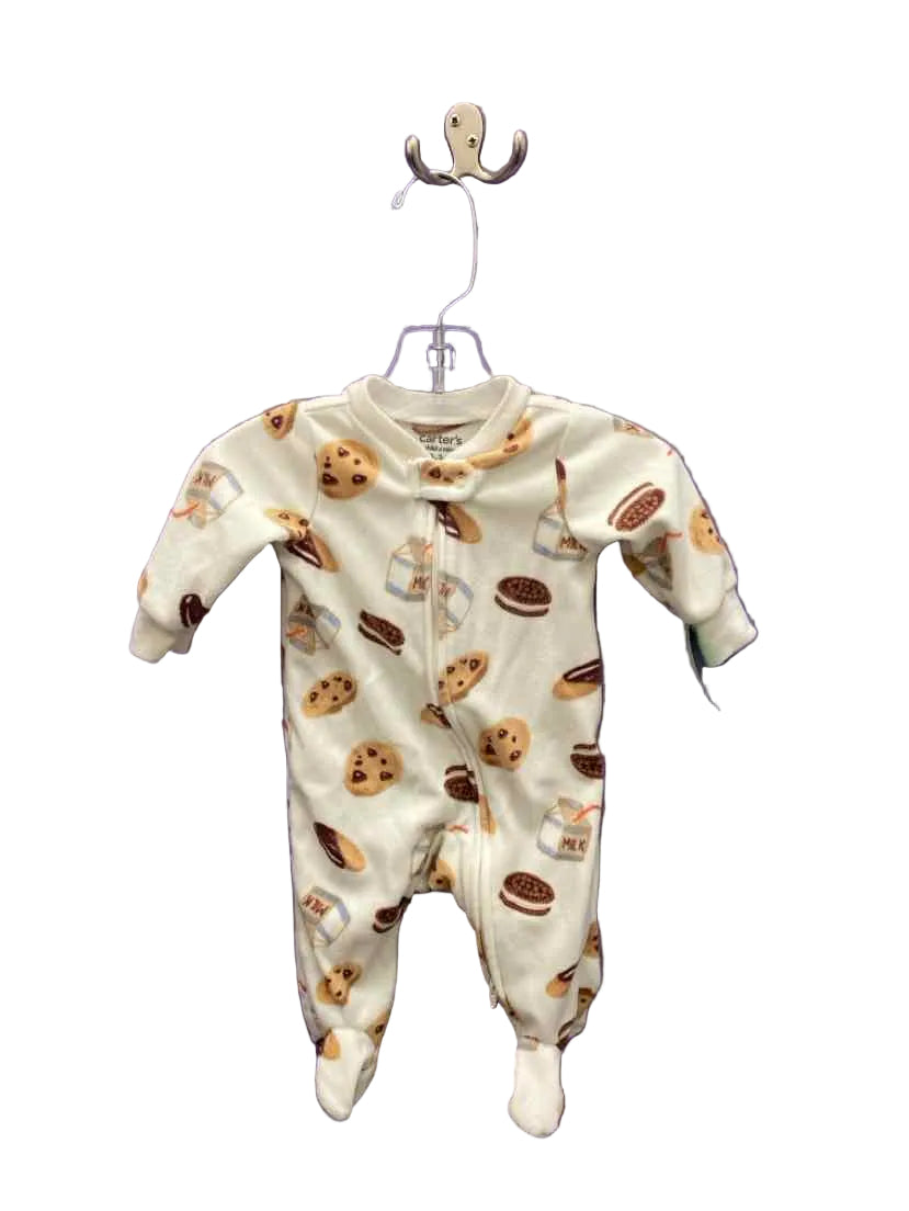 Child of Mine (D) White Print Infant Size 0-3 MO 1PCSleepwear