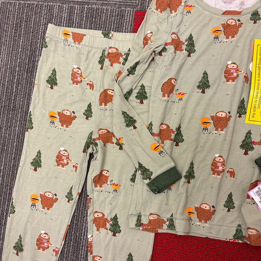 Angel Dear (B) Green Youth Size 8 2 Piece Pajama Set Sleepwear