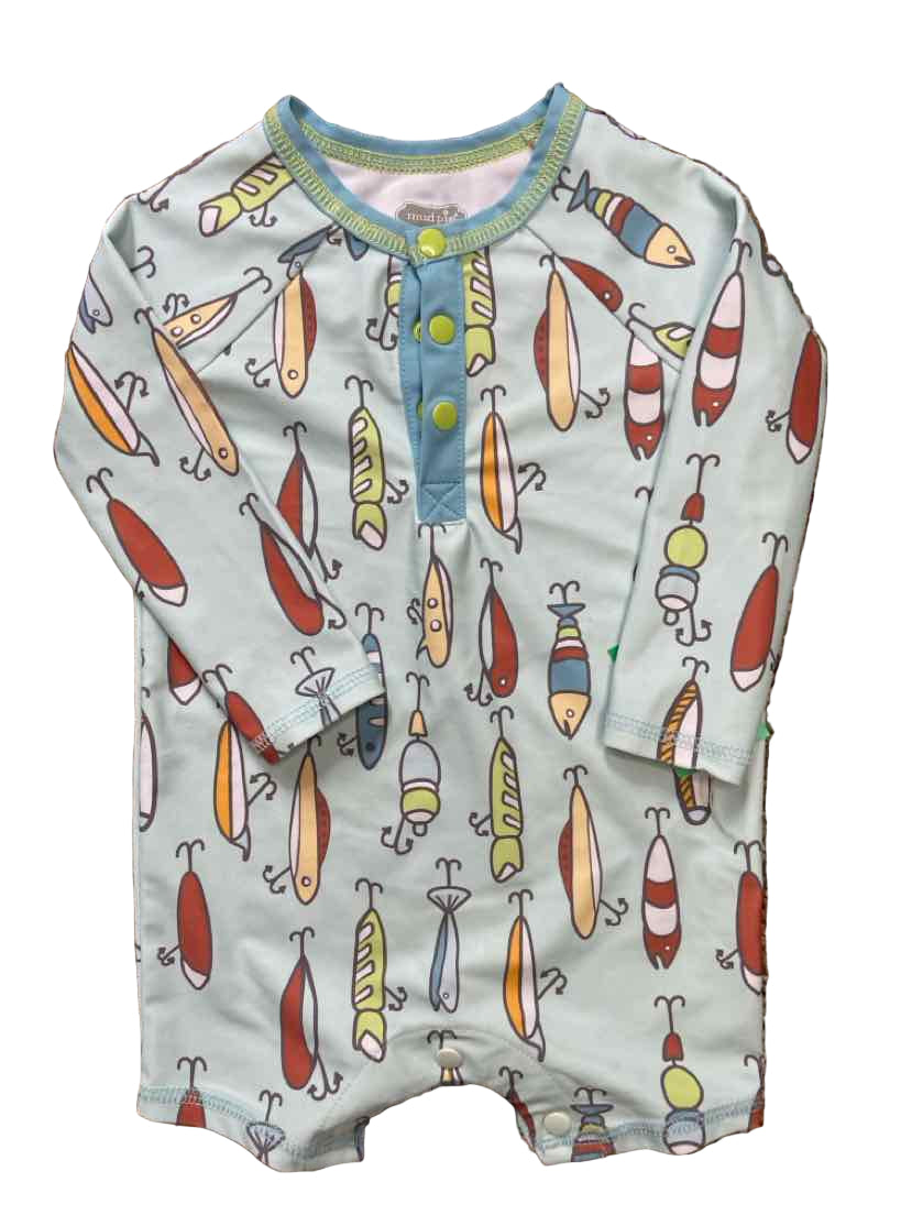 Mud Pie (B) Aqua Infant Size 9 MO 2PCSwimwear